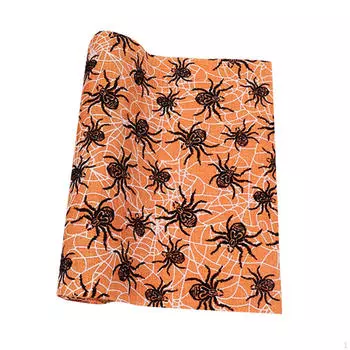 Halloween Table Runner Spider Web Tablecloth Durable Desktop Fall Cloth Dining Cover for