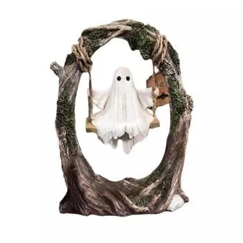 Halloween Themed Halloween Swing Ghost Ornament Handicraft Ghost Halloween Decoration Desk Decor Style A
