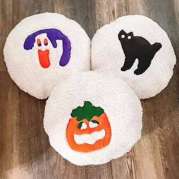 Подушки для Хэллоуина, декоративные жуткие подушки для дивана, кровати, дивана, мягкая подушка для Хэллоуина, украшения для дома на открытом воздухе, подушка для декора в виде привидения One Size фиолетовый