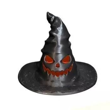 Halloween Witch Hat Tealight Holder Spooky Plastic Carved Witch Hat Candle Holder for Indoor Home Table Shelf Halloween Decor