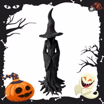 Halloween Witch Statue Decor Sculpture for Party Festival Entertainment