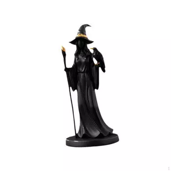 Halloween Witch Statue Sculpture, Standing Scary Gothic Desktop Ornament, Figure for Festival