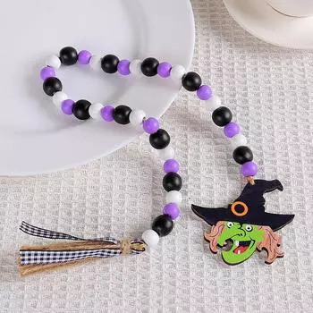 Halloween Wooden Bead Decoration Home Creative Witch Castle Decoration Ghost Festival Party Festival Atmosphere Decoration