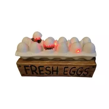 Halloween Zombie- Chicken Decoration – Creepy Undead Poultry Figurine For Spooky Home, Yard, And Party Dcor One Size