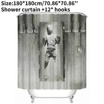 Halloween Zombie Polyester Print Shower Curtain Convenient Practical Bathroom