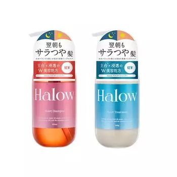 Halow большой емкости увлажняющий шампунь 450 мл x увлажняющее лечение 440 г набор Hematin Hyalover Hair Repair Hello [для боб/коротких волос]