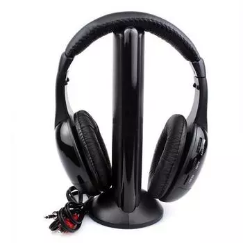 (халява) 5в1 Hi-Fi беспроводные наушники гарнитура для ПК, ноутбука, ТВ, FM-радио, MP3