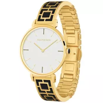 [Halsion Days] Watch Maya HD4014 Women s Black x Gold [Item]