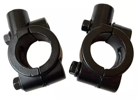 Haltaro Держатель для зеркала мотоцикла Крепление Зажим Универсальный Держатель Комплект из 2 шт. (Черный, 0,4 дюйма (10 мм) Позитивный винт) 10mm positive screw