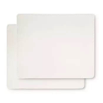 HALTSUTO из 2 Мышь 1 Белый 1 Белый Высококачественный кожаный эргономичный тонкий коврик для мыши Прочный Совместим с оптической мышью [Набор ковриков] + Противоскользящий (белый) белый