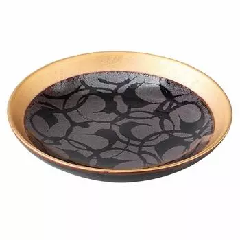 Hamada Arita Ware Toetsu Плиты для печи 14см KENRAN Золото 327131 Черный