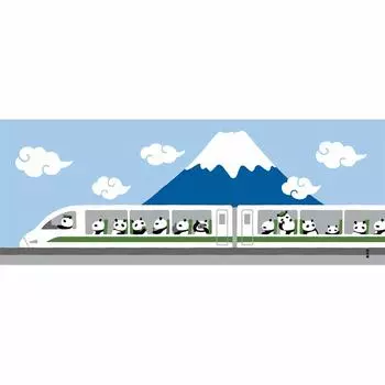 Хамамонё Изображение Поезд Тенугуи Панда