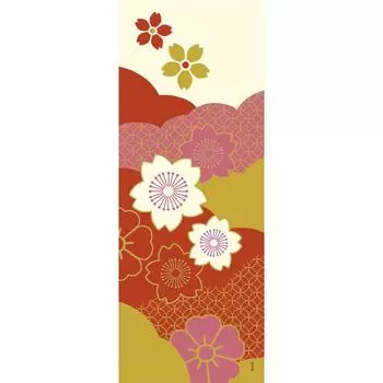 Hamamonyo Illustrated Hand Sakura Nishiki Towel,