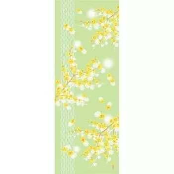 Hamamonyo Illustrated Hand Towel Wintersweet When Blooms