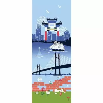 Hamamonyo Picture Hand Towel Dream Yokohama