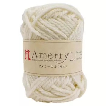Hamanaka Amelie Elle Wool Thick Col.101 White 40g Approx. 50m 2414