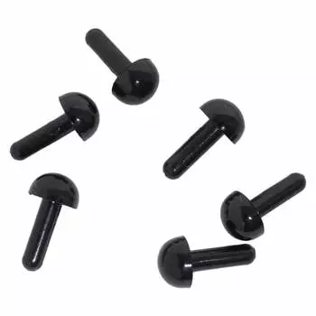 Hamanaka Amigurumi EYE Solid Eye Approx. 5mm Black Plug-in Type 6 Pieces H221-305-1