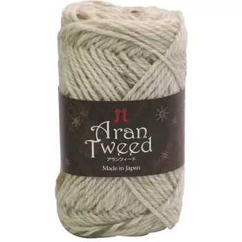 Hamanaka Aran Tweed Wool Thick Col.1 Cream 40g Approx. 82m 2147