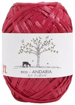 Hamanaka Eco Andalya Craft, густая красная серия, 40 г, 80 м, набор из 5 шариков, цвет 0200, прибл. 37.