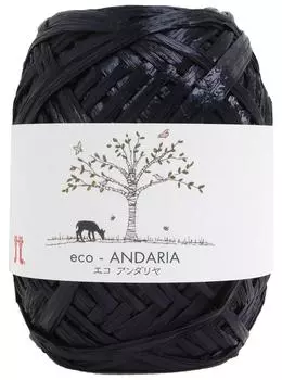 Hamanaka Eco Andalya Craft средней толщины, черная серия, 40 г, 80 м, набор из 5 шариков, 0200, черная серия, цвет 30, прибл.. кол.30