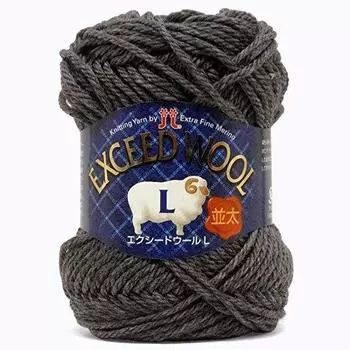 Hamanaka Exceed Wool L шерстяная нить средней толщины, цвет 328, серый, 40 г, прибл.. 80м 0071