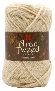 Hamanaka Hand Knitted Yarn Aran Tweed Medium Thick 1 Cream 40g 82m 5 Balls Set 2147 Sets COL. Approx.