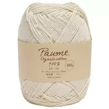 Hamanaka Pom Solid Cotton Baby Wool Thick Col.411 Cream 100g Approx. 280m 2410