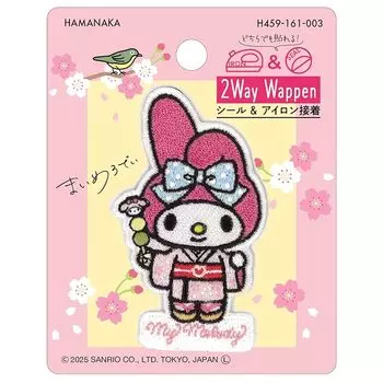 hamanaka seal & iron Adhesion 2Way patch sanrio вышивка моя мелодия Odango H459-161-3