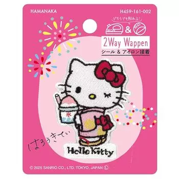 hamanaka seal & iron Adhesion 2Way patch sanrio вышивка hello kitty shaved ice H459-161-2