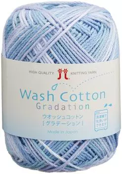 Hamanaka Washed Cotton Градиентная Шерсть Толстая Светло-голубая 40г 102м Набор 10 мотков 2333 col.309 Прибл.