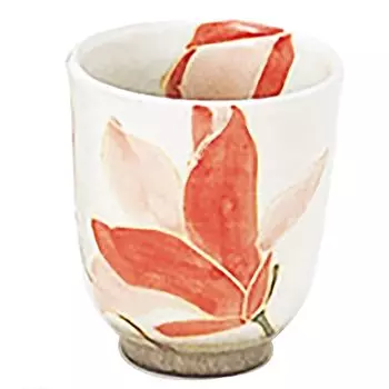 Hamato Hasami Ware Isaozan Kiln Easy Tea Cup Small Decorated Magnolia 217722 White белый