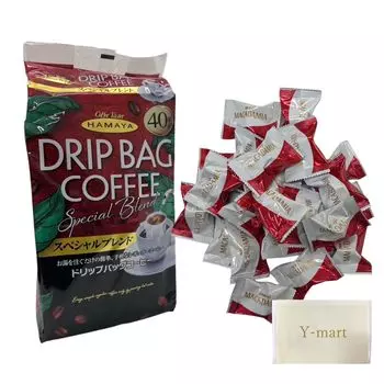 Hamaya Special Blend Drip Bag Coffee 320g x 40 Macadamia Chocolate 20 pieces set Comes with original (8g bags) + [Bulk purchase. tissue]