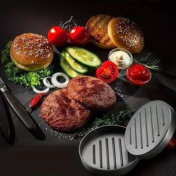 Hamburger Maker Press Non-Stick Hamburger Patty Maker Meat Beef BBQ Aluminum Burger Meat Press Mould Kitchen Cooking Tool