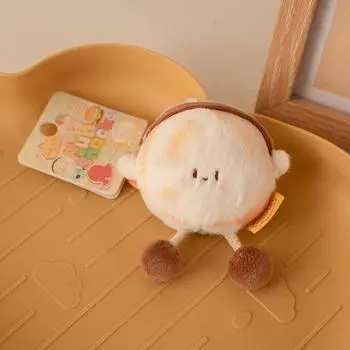 Hamburger Soup Dumpling Food Food Plush Toy Keychain Kids Stuffed Animal Doll Chinese Hamburger