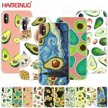 HAMEINUO чехол для мобильного телефона с авокадо и фруктовым рисунком для iphone X 8 7 6 4 4S 5 5S SE 5c 6s plus iphone 4 4S
