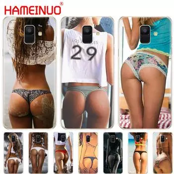 HAMEINUO сексуальное нижнее белье с попкой, бикини, женский чехол для телефона для девочек, чехол для телефона Samsung Galaxy J4 J6 J8 A9 A7 2018 A6 A8 2018 PLUS j7 duo Samsung J4 2018