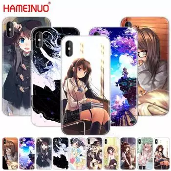 Hameinuo сексуальный мультфильм аниме каваи девушка чехол для мобильного телефона для iphone X 8 7 6 4 4S 5 5S SE 5c 6s plus iphone 4 4S