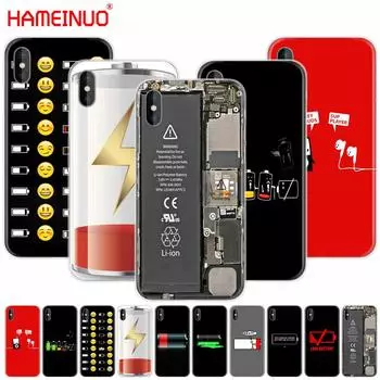 Hameinuo Забавный прозрачный чехол для мобильного телефона с жизненным циклом батареи для iphone X 8 7 6 4 4S 5 5S SE 5c 6s plus iphone 4 4S