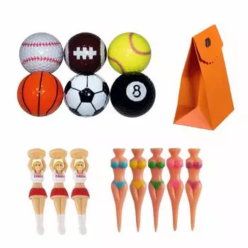 HAMILO Golf Ball Tee Caddy Swimsuit Competition Prize Интересные товары Гольф-инвентарь Набор из 3 шт.