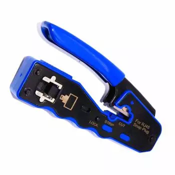 HAMILO LAN cable pressure tool RJ45 crimping tool CAT6A CAT6 CAT5 CAT7 compatible penetrating type crimping tool connector crimping tool 00061