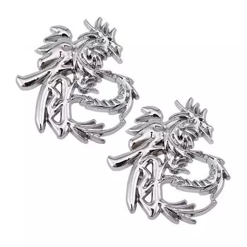 HAMILO Наклейка Дракон 3D 3D Автомобиль Мотоцикл Шлем Нарядный Металлический Набор из 2 шт.