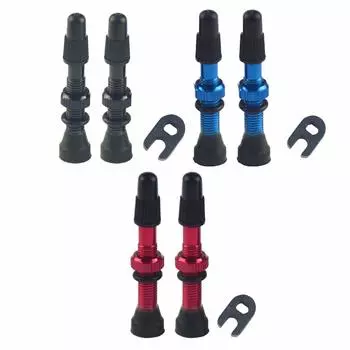 HAMILO Tubeless Valve Tire Presta Bicycle Valve Set of 6 красный