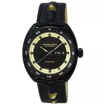 Hamilton American Classic Pan Europ Day Date Automatic H35425730 Мужские часы чёрный