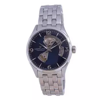 Hamilton Jazzmaster Нержавеющая сталь Open Heart Автоматические часы H32705141 Мужские часы синий
