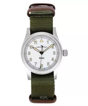 Hamilton Khaki Field текстильный ремешок белый циферблат кварцевые часы H69301910 унисекс белый