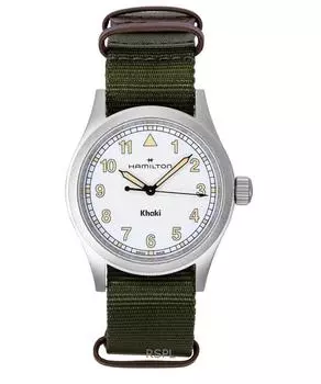 Hamilton Khaki Field текстильный ремешок белый циферблат кварцевые часы H69401910 унисекс белый
