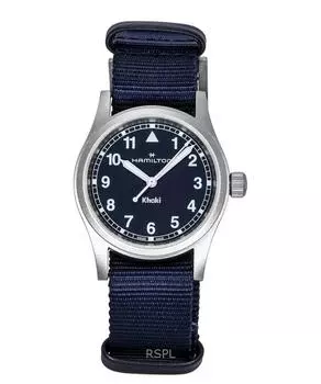 Hamilton Khaki Field Текстильный ремешок Синий циферблат Кварцевые H69301940 Унисекс часы синий