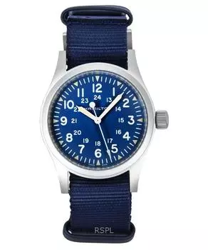 Hamilton Khaki Field текстильный ремешок синий циферблат автоматические H69439940 мужские часы синий