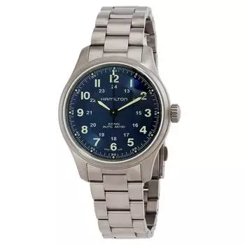 Hamilton Khaki Field Titanium Blue Dial Automatic H70545140 100M Мужские часы синий