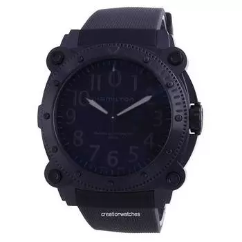 Hamilton Khaki Navy Belowzero Автоматические мужские часы для дайвинга из титана H78505330 1000M чёрный